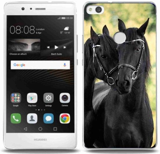 Pouzdro mmCase Gelové Huawei P9 Lite 2017 - dva černí koně