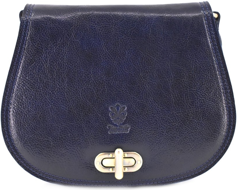 Arteddy dámská kožená kabelka s klopnou crossbody tmavě modrá