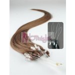 60cm vlasy evropského typu pro metodu Micro Ring / Easy Loop – světlejší hnědá