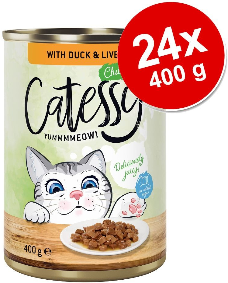 Catessy kousky v želé nebo v omáčce telecí a kuřecí v omáčce 24 x 400 g