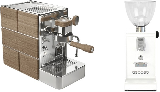 Set Stone Espresso Mine Premium Wood + Ascaso i-steel