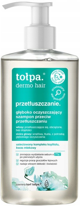 Tołpa Dermo Hair hloubkově čisticí šampon pro mastné vlasy 250 ml