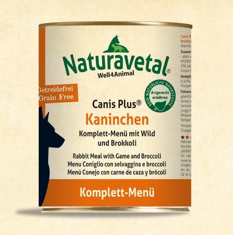 Naturavetal Canis Plus Menu Králík 0,8 kg