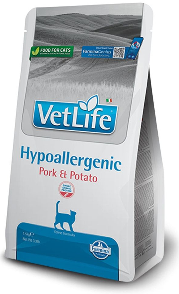 Vet Life Natural Cat Hypoallergenic Pork & Potato 1,5 kg