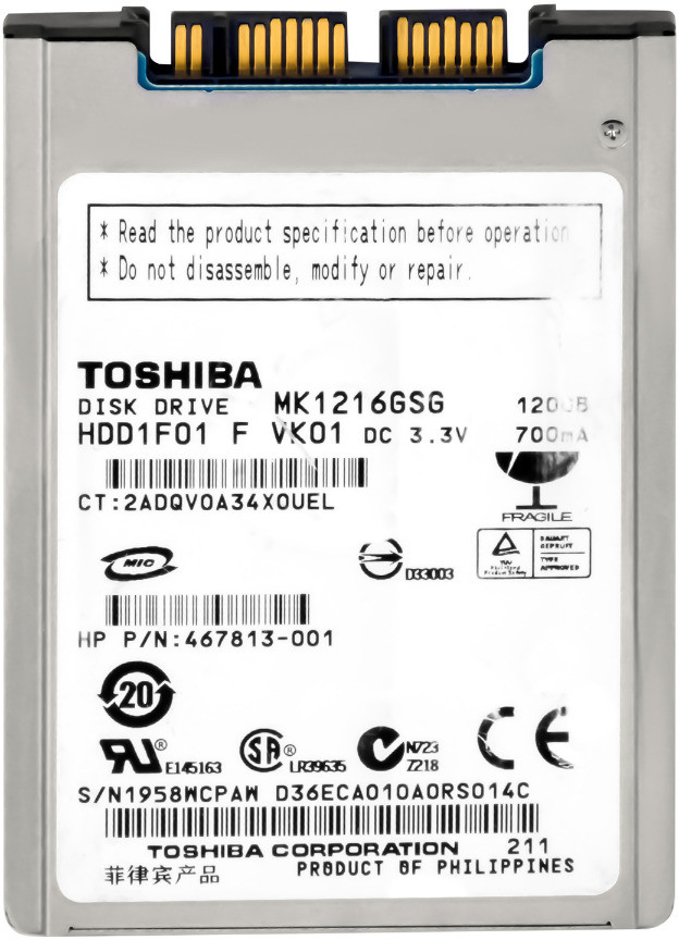 Toshiba 120GB micro SATA 1,8\