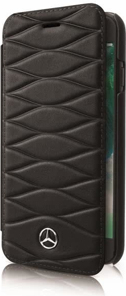 Pouzdro Mercedes - Samsung Galaxy S8 Plus G955 Booklet Case Pattern Line Leather černé