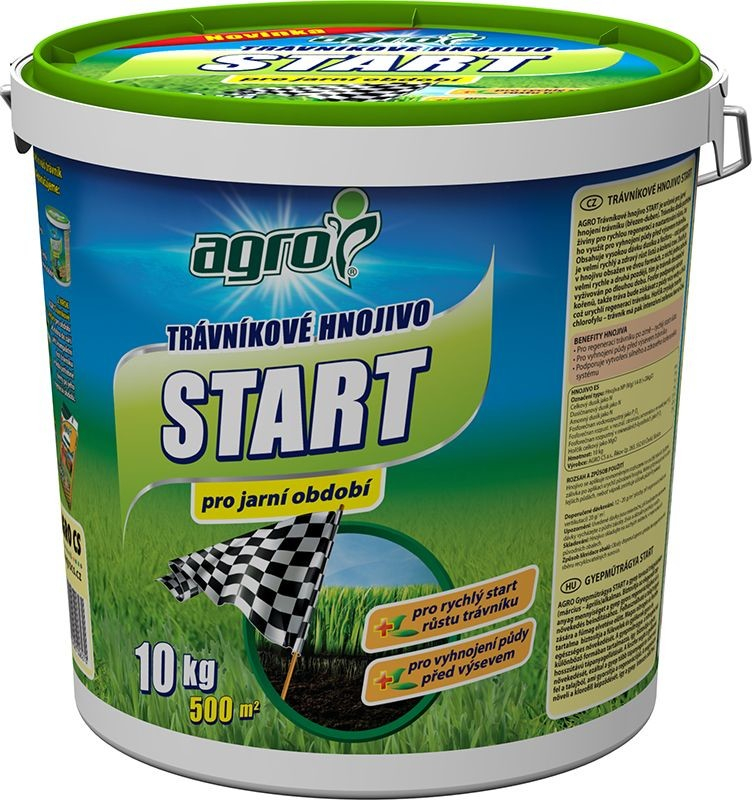 AGRO Trávníkové hnojivo plastový kbelík START 10 kg