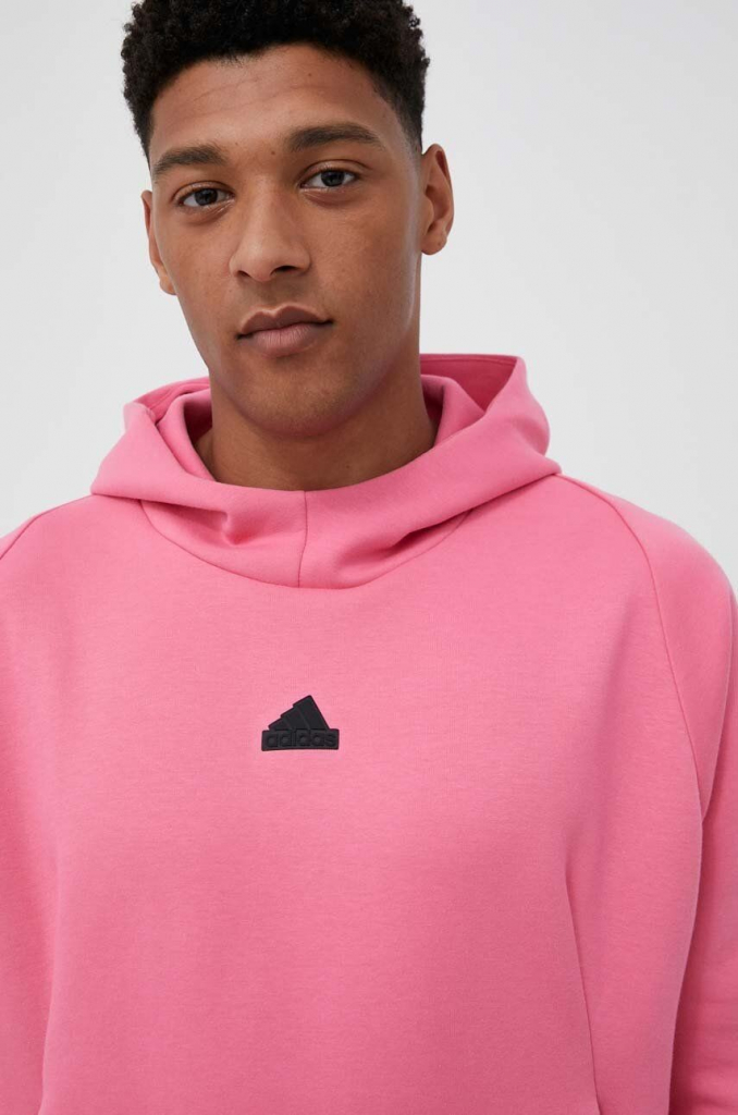 adidas Z.N.E růžová s kapucí s aplikací