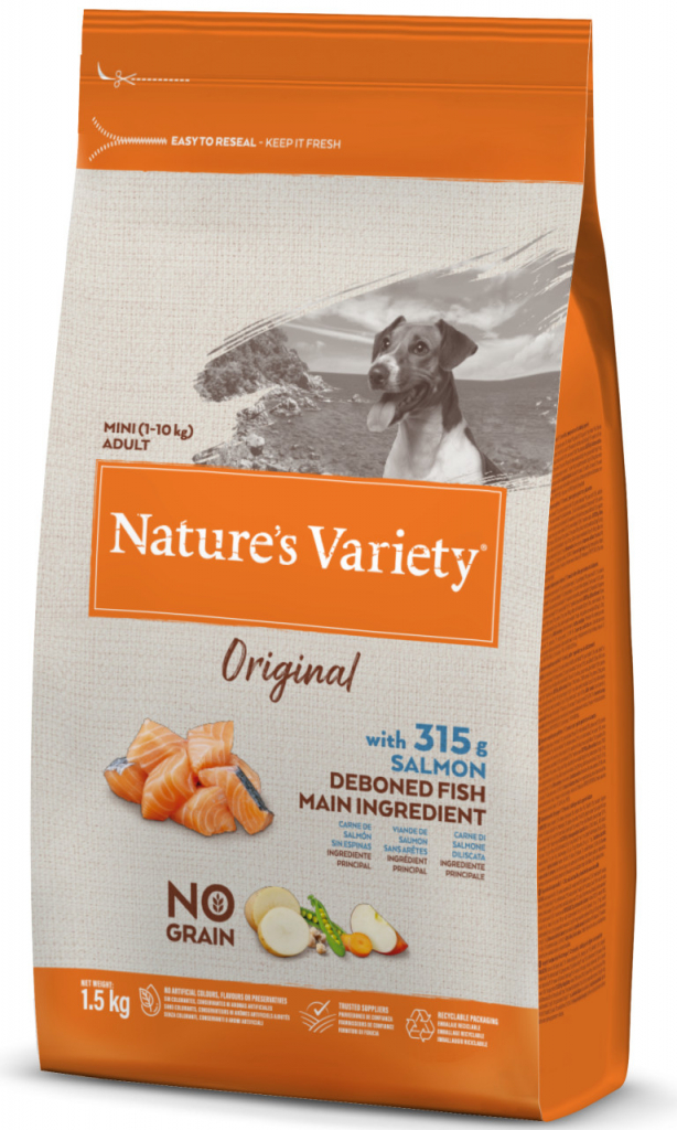 Nature\'s Variety original pro malé psy s lososem 1,5 kg