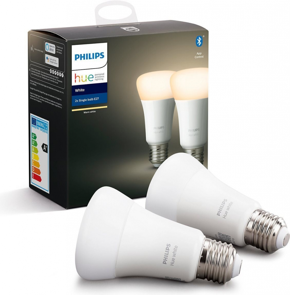 Philips LED žárovka Hue White 9W E27 set 2ks