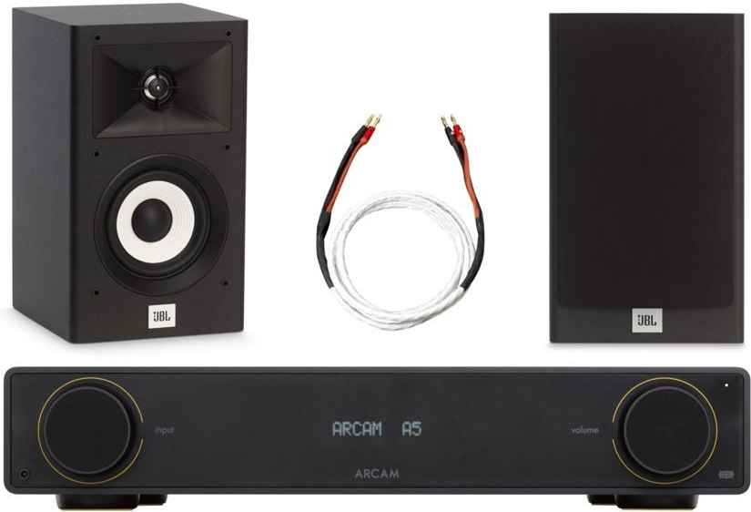 AQ Audio set ARCAM A5 + JBL STAGE A120 2 ks + reprokabel AQ 646-2SG