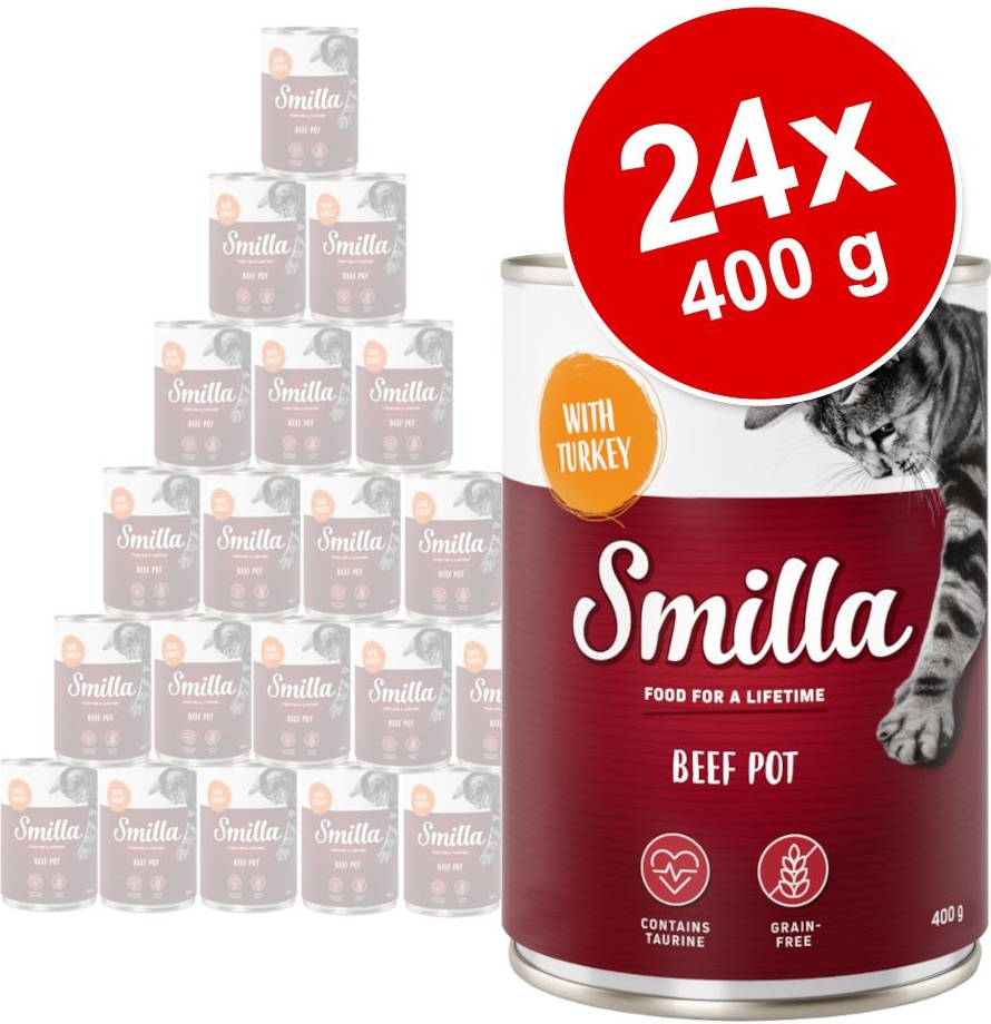 Smilla hovězí Hovězí s kuřecími játry 24 x 400 g