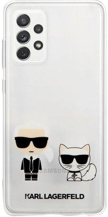 Pouzdro Karl Lagerfeld PC/TPU Karl & Choupette Samsung Galaxy A72 čiré