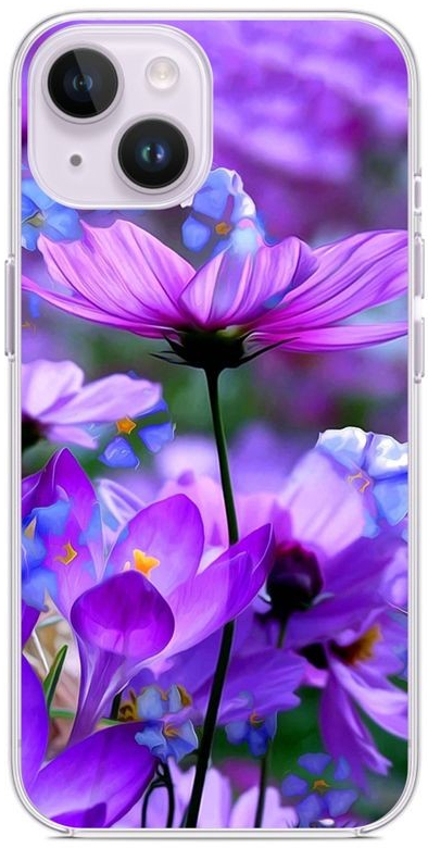 Pouzdro TopQ iPhone 14 Plus Rozkvetlé květy