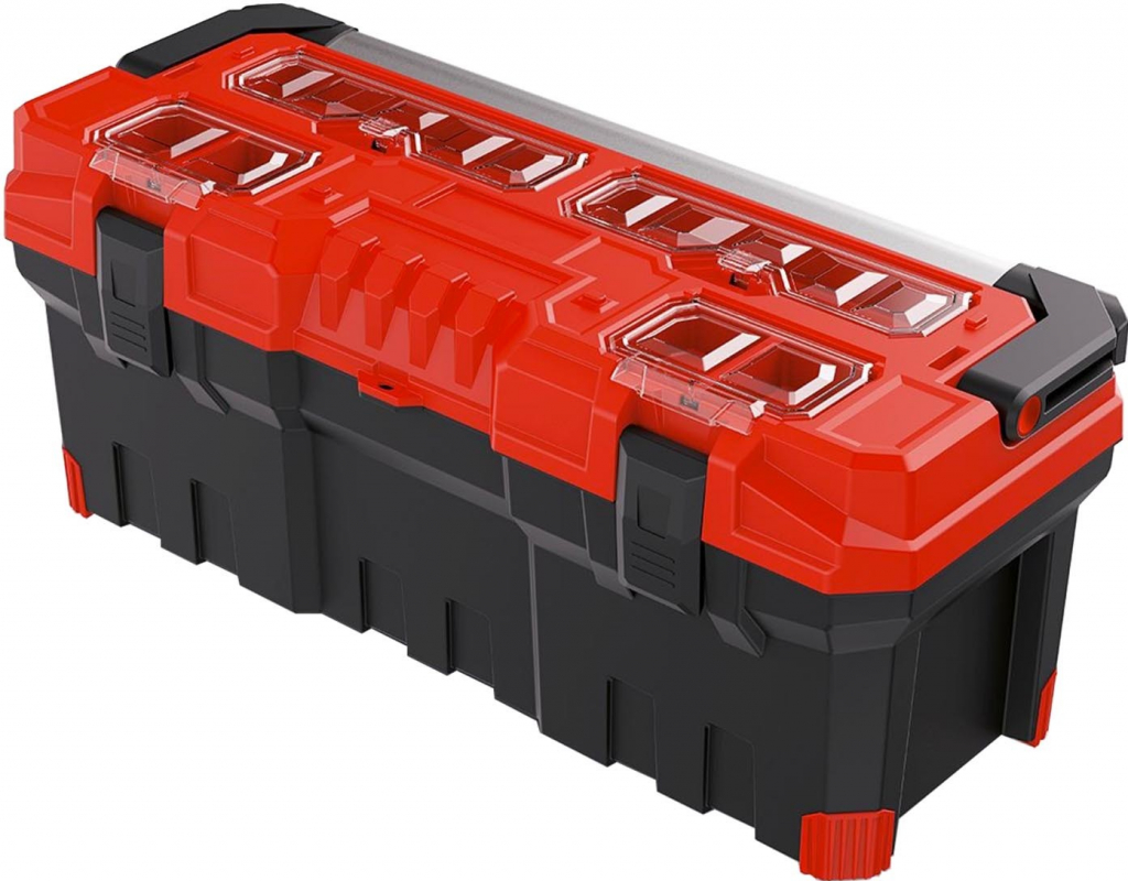 PROSPERPLAST TITAN PLUS Plastový kufr na nářadí červený 752 x 300 x 304 mm NTP30A