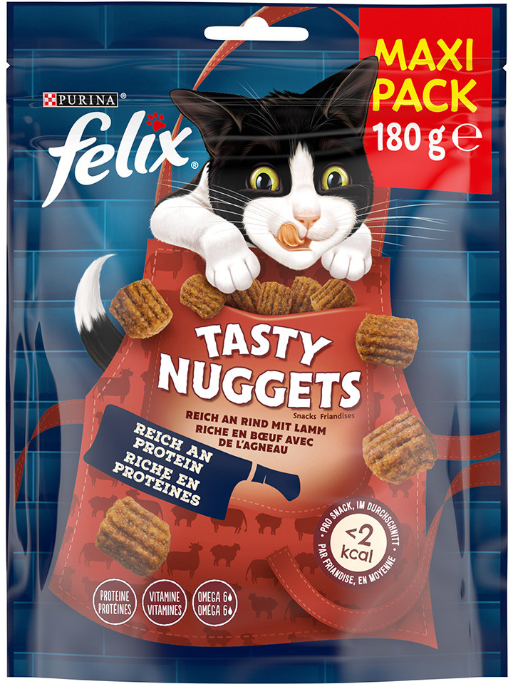Felix Tasty Nuggets s hovězím a jehněčím 2 x 180 g