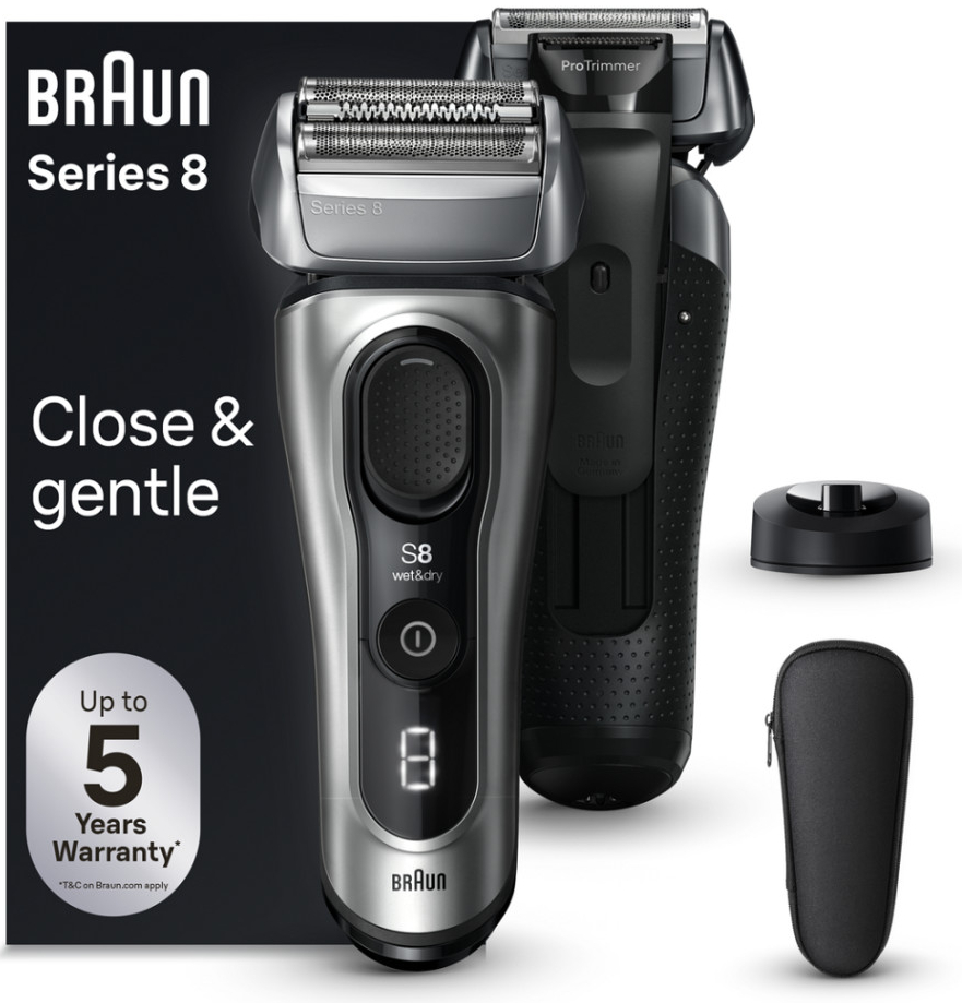 Braun Series 8 8517s Wet&Dry Galvano Silver