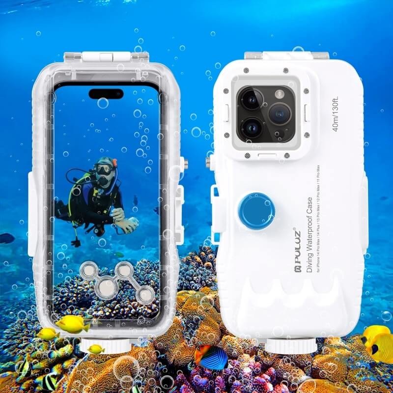 Pouzdro SES Profesionální vodotěsné pro šnorchlování a potápění až do 40m iPhone 13 Pro Max - bílé