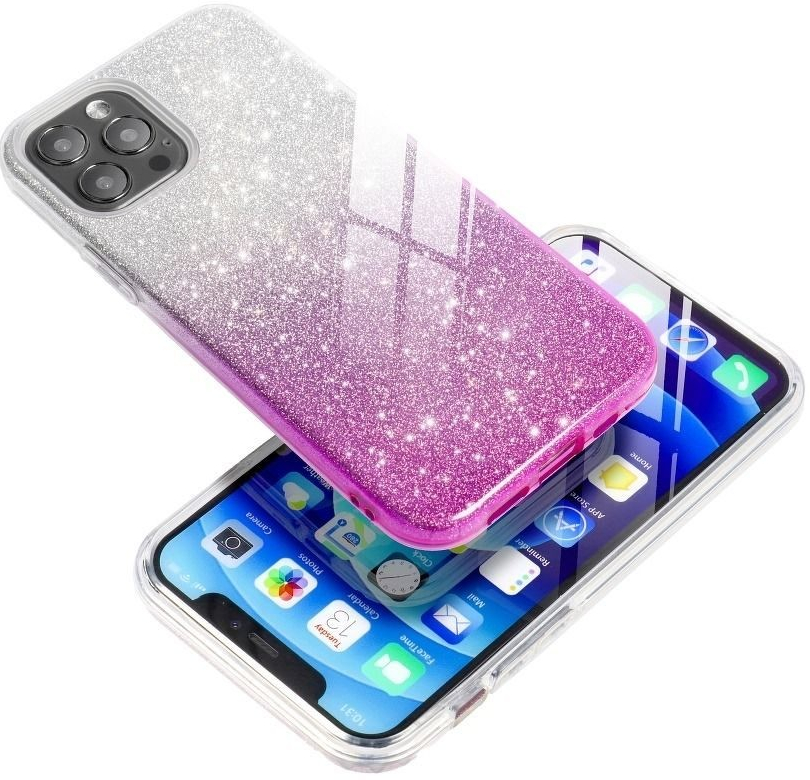 Pouzdro Forcell SHINING Samsung Galaxy A52 5G / A52 LTE / A52S clear/růžové