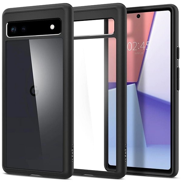 Pouzdro Spigen Ultra Hybrid černé Google Pixel 6a 5G