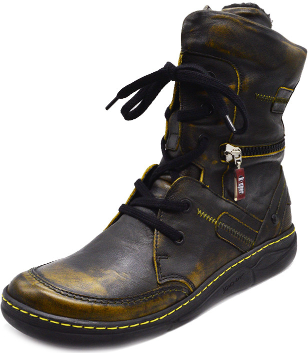 Kacper dámská zimní kotníková obuv 4-6463 žlutá
