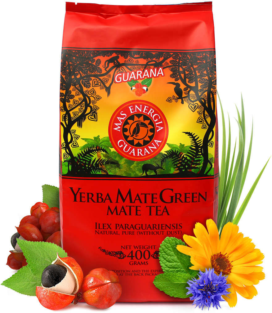 Mate Green Yerba Mas Energia Guarana 400 g