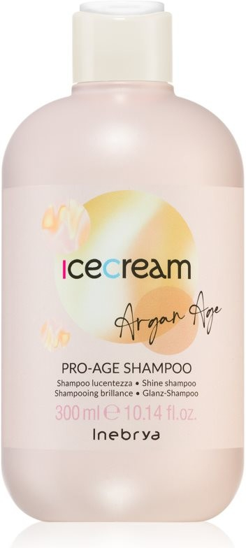 Inebrya Argan-Age arganový šampon pro lesk Brilliance Shampoo for Treated Dull and Lifeless Hair 300 ml