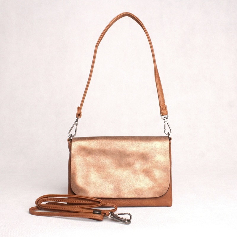 Flora & Co malá crossbody kabelka či psaníčko H6736 hořčicová