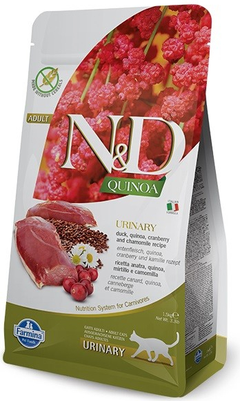 N&D Grain Free Quinoa CAT Urinary Duck & Cranberry 2 x 1,5 kg