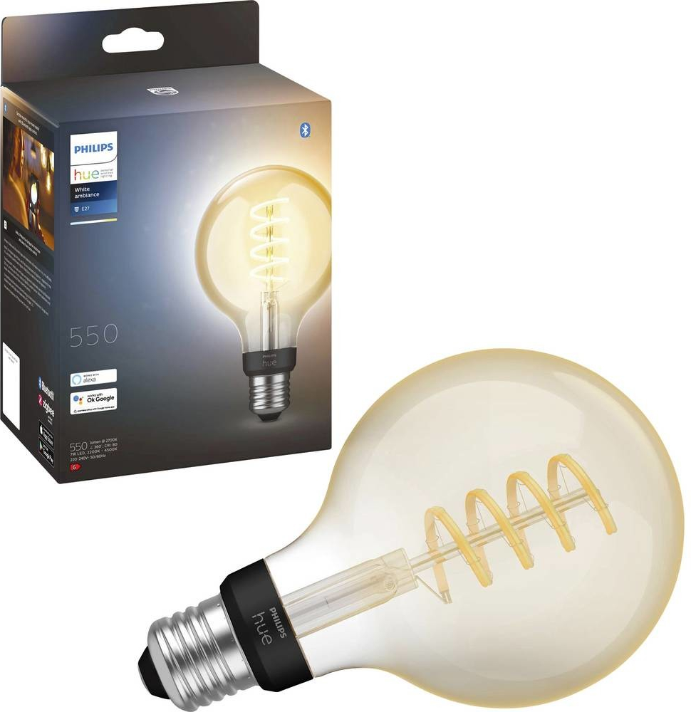 Philips Hue White Ambiance Chytrá LED žárovka Globe E27 G93 7W stmívatelná bílá 929002241401 8719514301481