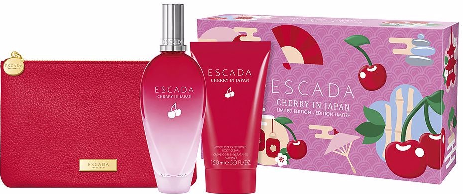 Escada Cherry In Japan EDT 100 ml + tělový krém 150 ml + taška dárková sada