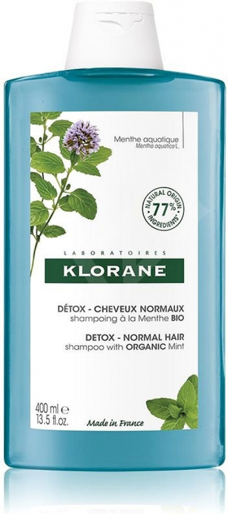 Klorane Shampoo detoxikační BIO máta vodní 400 ml