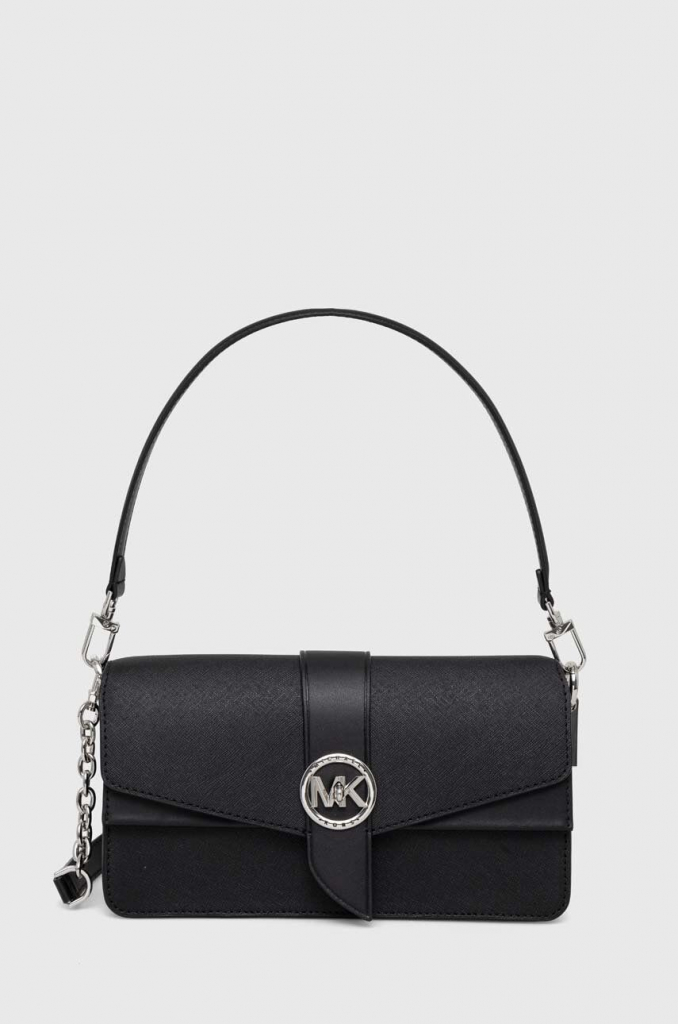 Michael Kors kožená kabelka Michael černá 30T2SGRL1L