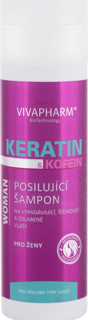 VivaPharm Keratinový šampon s kofeinem 200 ml