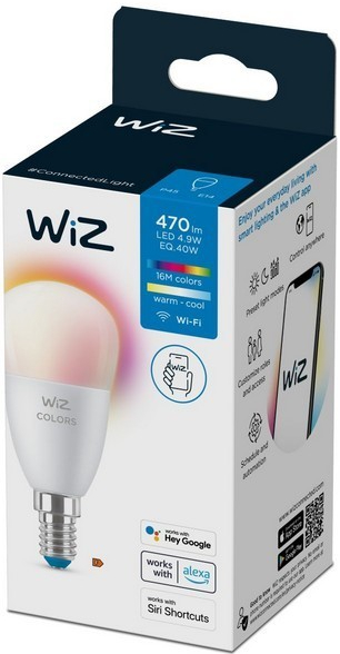 WiZ Colors 8719514554658 inteligentní žárovka LED E14 4,9W 470lm 2200-6500K RGB stmívatelná
