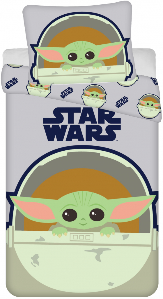 Jerry Fabrics povlečení Star Wars BABY YODA 140x200 70x90