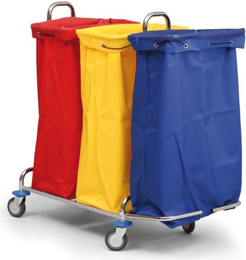 B2B Partner Vozík na sběr prádla nebo tříděného odpadu pro 3 x 120 l pytel