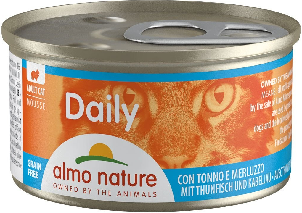 Almo Nature PFC Daily Menu Cat Mousse s tuňákem a treskou obecnou 24 x 85 g