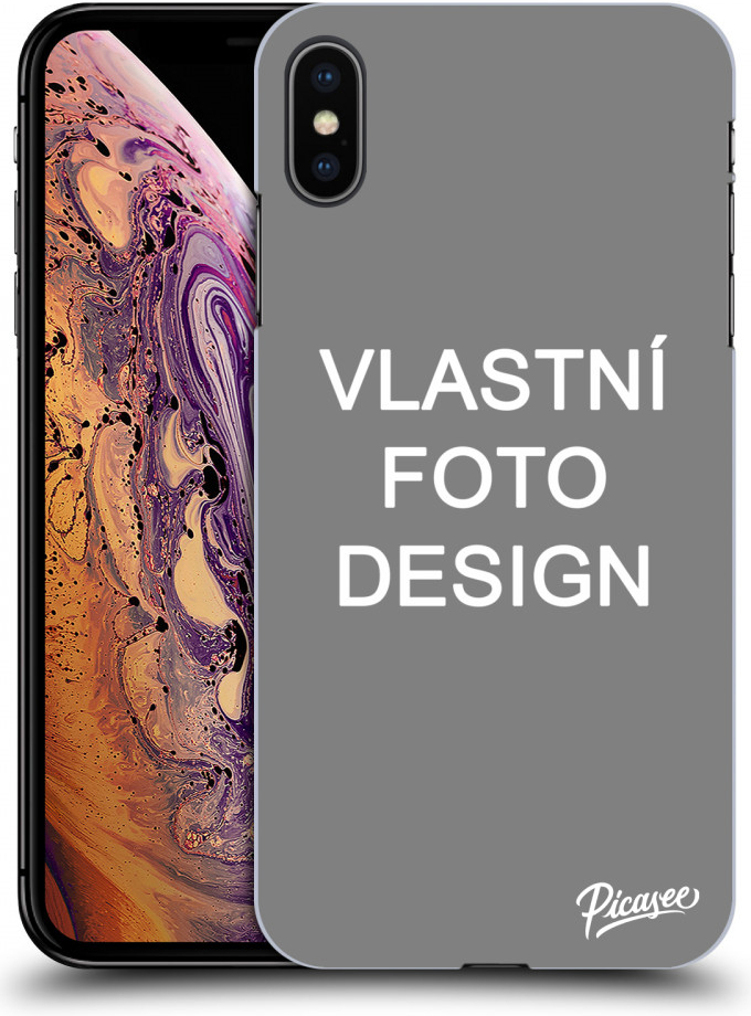 Pouzdro Picasee silikonový Apple iPhone XS Max - Vlastní design/motiv čiré