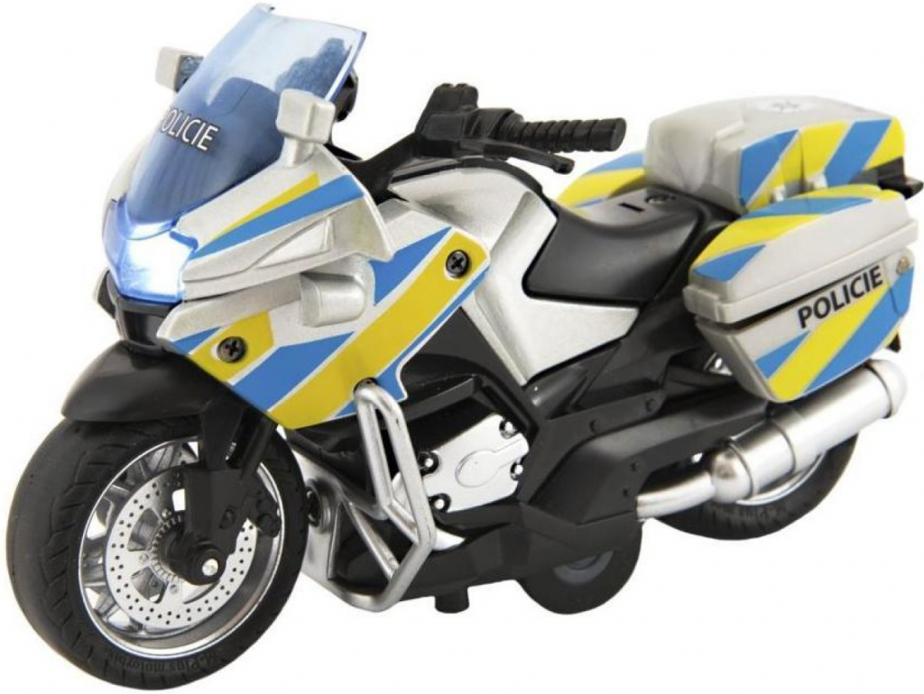 Teddies Motorka policejní 12cm kov/plast na baterie