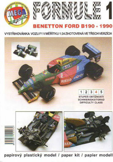 Formule 1: Benetton Ford B190 - 1990/papírový model