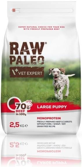 Vetexpert Raw Paleo Beef Puppy large 2,5 kg