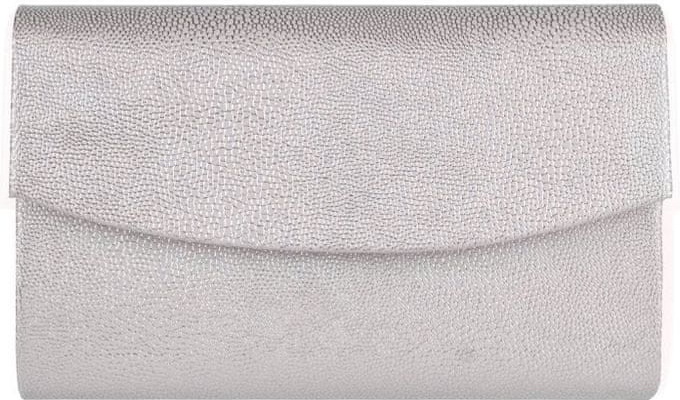 Biju dámská kabelka psaníčko P0244 strukturované stříbrné barvy 7300656-16