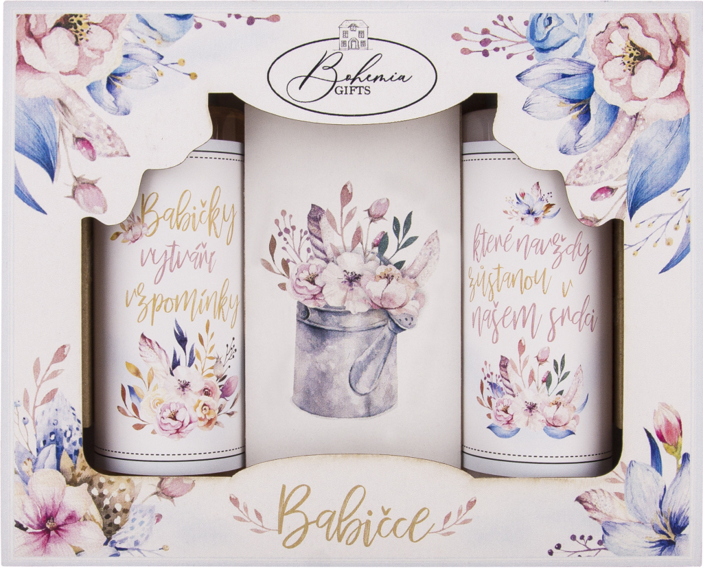 Bohemia Gifts Babičce sprchový gel 100 ml + šampon na vlasy 100 ml + sůl do koupele 110 g dárková sada sada