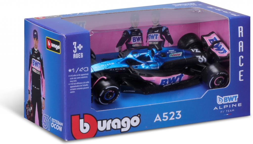 BBurago Model Alpine F1 A523 31 Esteban Ocon 2023 1:43