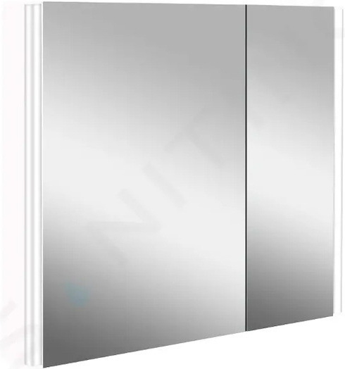 kielle Arkas I - Zrcadlová skříňka s LED osvětlením, vyhříváním a USB portem, 80x70x13 cm, bílá 50111810