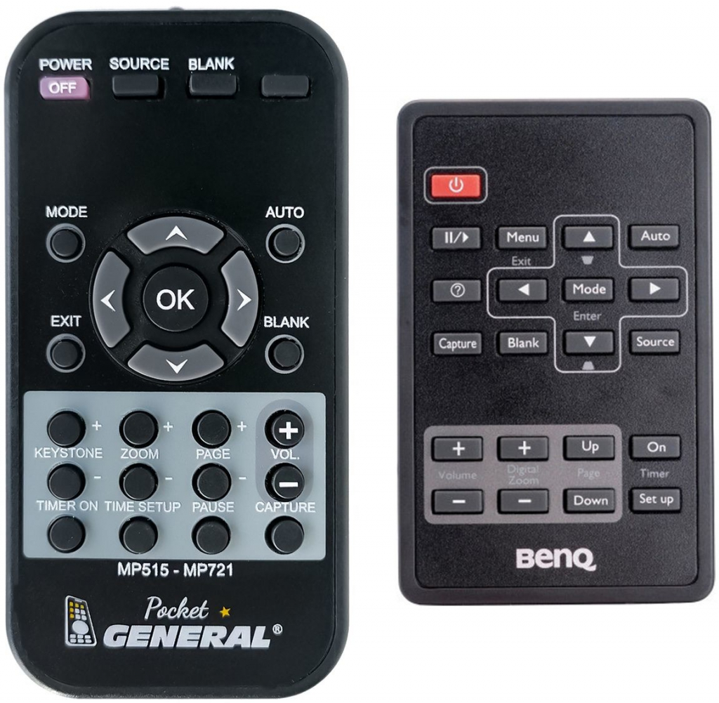 Dálkový ovladač General BenQ MP515, MX500, MX501, MS500, MP523, MW817ST, PB2140