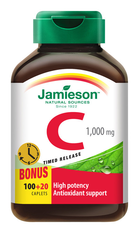 Jamieson Vitamín C 1000 mg s postupným uvolňováním 120 tablet