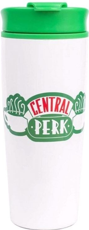 CurePink Nerezový cestovní hrnek Friends|Přátelé: Central Perk 0,425 l