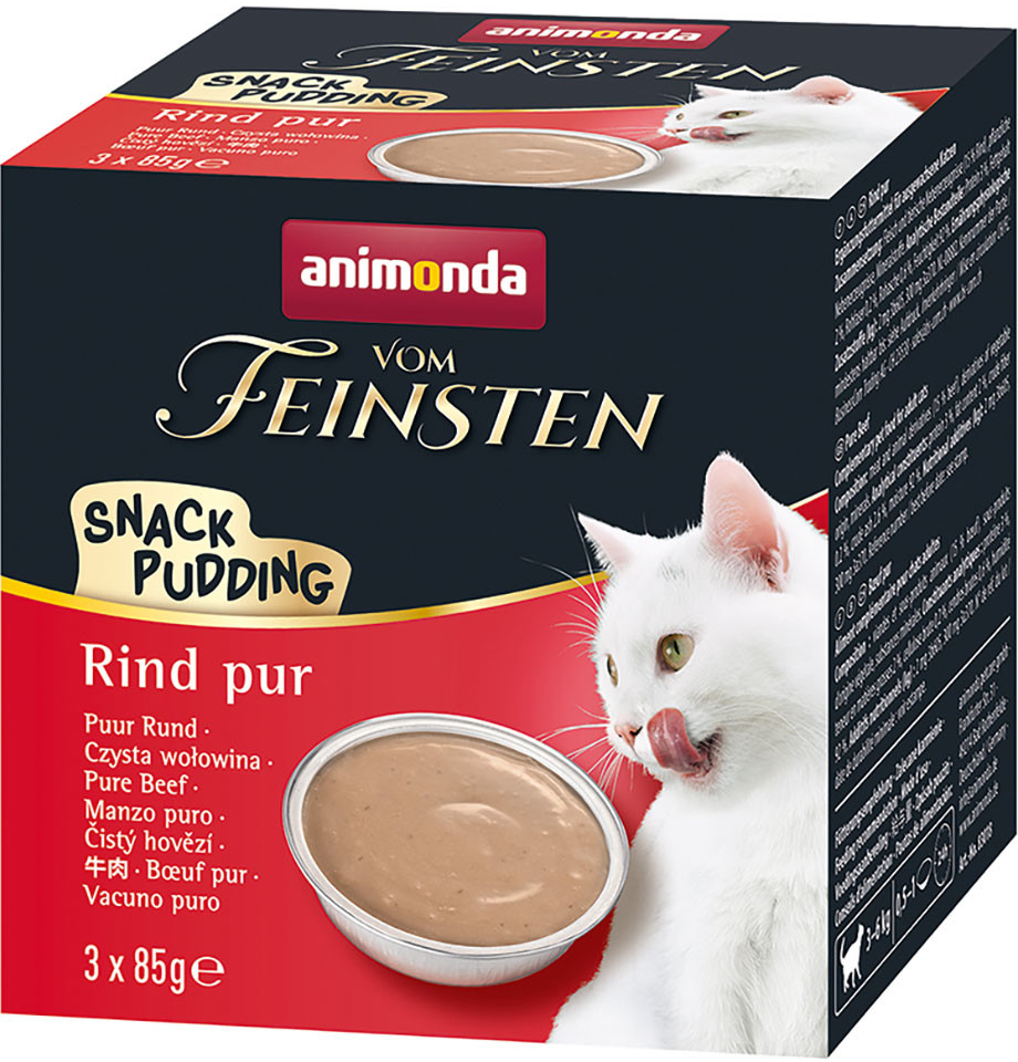 Vom Feinsten Cat Snack Pudding hovězí 3 x 85 g